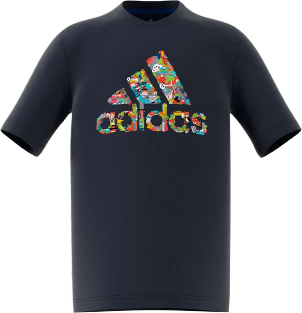 Adidas chlapecké tričko B ART TEE 110 modrá - obrázek 1