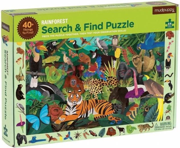 Mudpuppy Search & Find Puzzle - Rainforest (64 pcs) - obrázek 1