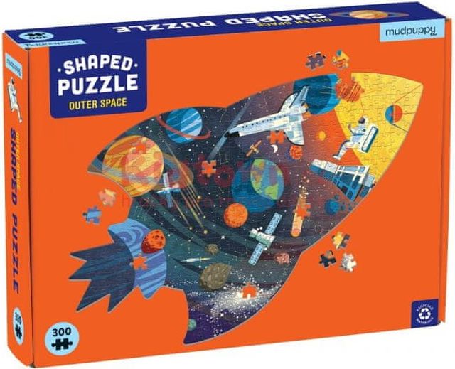 Mudpuppy Tvarované puzzle - Vesmír (300 dílků) / Shaped Puzzle - Outer Space - obrázek 1