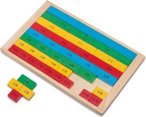 Dřevěná tabulka zlomků pro děti - obrázek 1