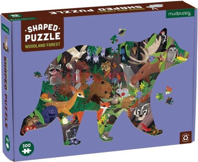 Mudpuppy Tvarované puzzle - Z lesa (300 dílků) / Shaped Puzzle - Woodland Forest - obrázek 1