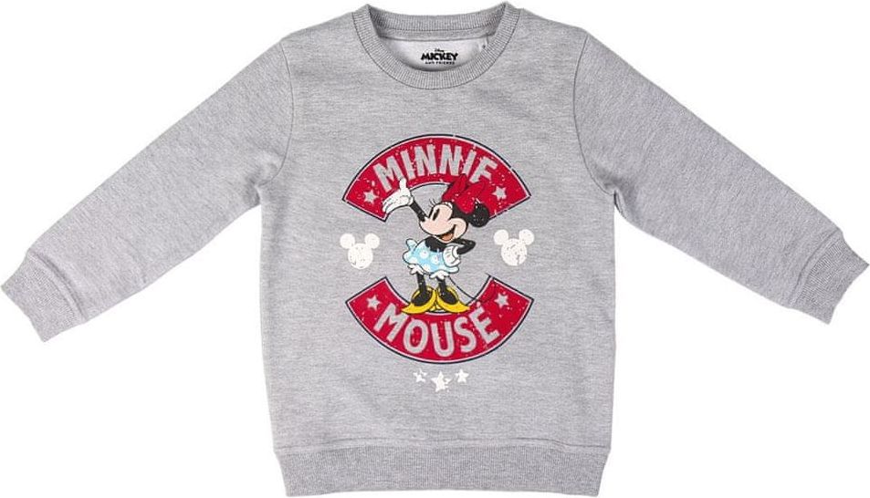 Disney Dívčí mikina Minnie Mouse šedá 92 - obrázek 1