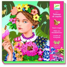 Djeco Kreativní sada Flitrové obrázky - Dívky - obrázek 1