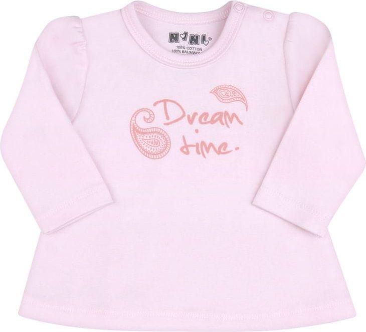 Nini dívčí tričko z organické bavlny růžová 68 - obrázek 1