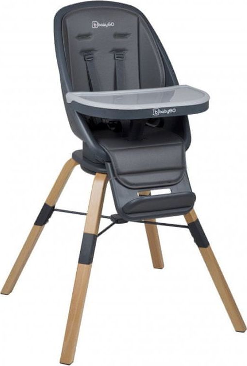 BabyGO jídelní židlička CAROU 360° Grey - obrázek 1