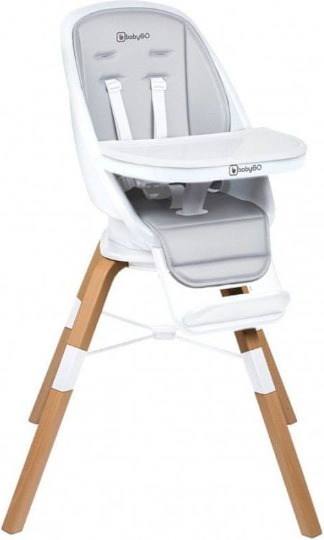 BabyGO jídelní židlička CAROU 360° White - obrázek 1