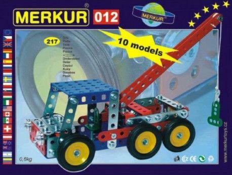 Stavebnice MERKUR 012 Odtahové vozidlo 10 modelů 217ks v krabici 26x18x5cm - obrázek 1