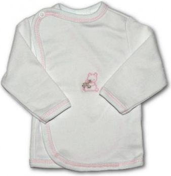 Kojenecká košilka s vyšívaným obrázkem New Baby růžová, Růžová, 56 (0-3m) - obrázek 1