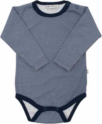 Kojenecké bavlněné body Baby Service Retro modré, Modrá, 56 (0-3m) - obrázek 1