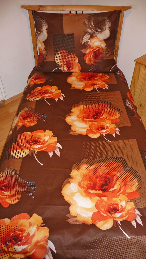 SDS Saténové povlečení Royal orange Bavlna 140/200, 70/90 cm - obrázek 1