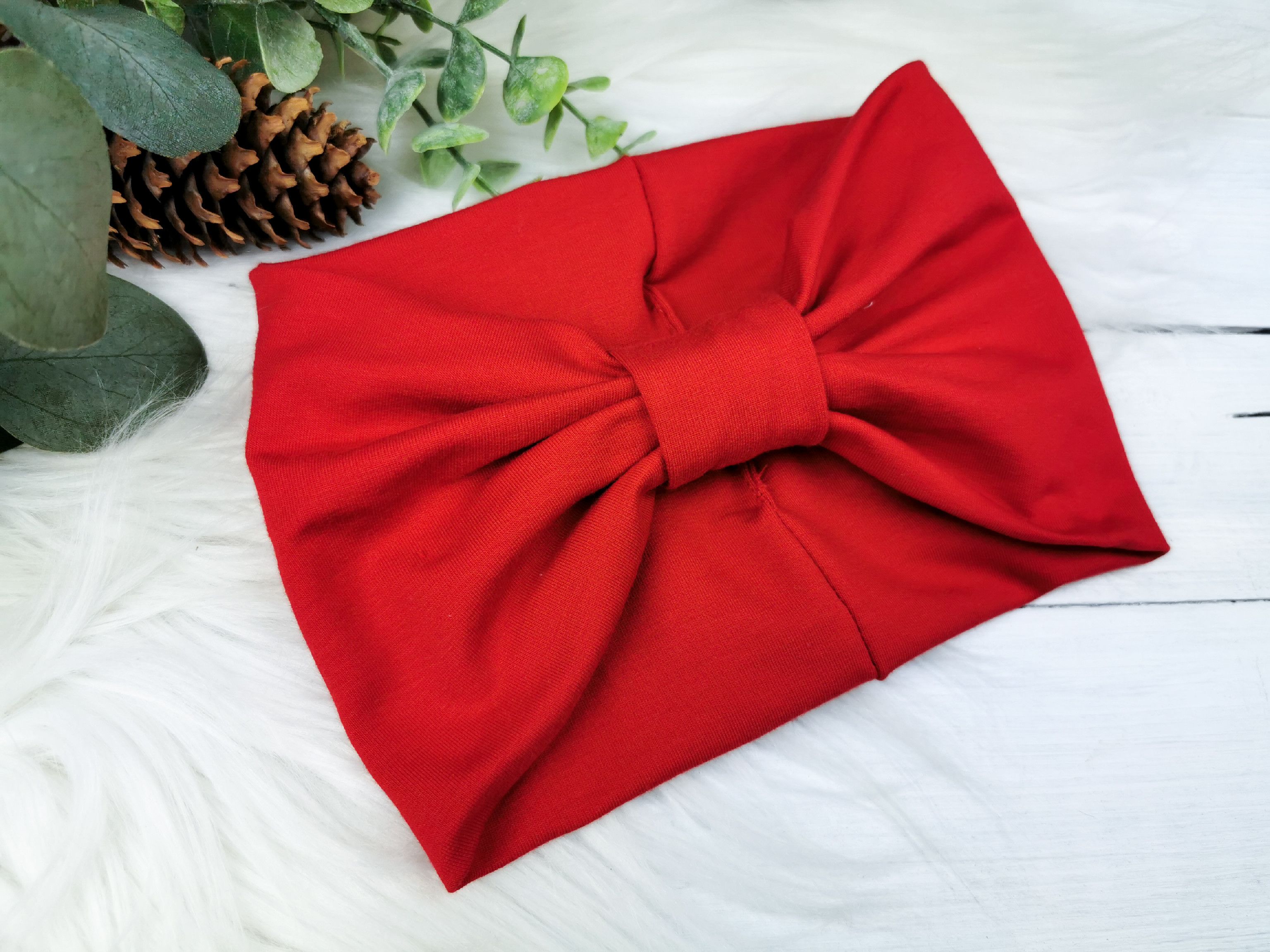Kulišárny (handmade) RED Turban Čelenka široká VELIKOST: 56