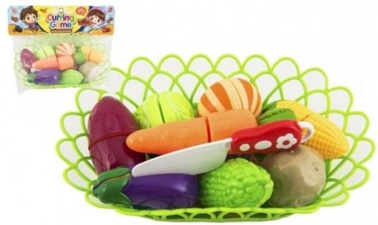 Teddies Zelenina krájecí v košíku plast s doplňky v sáčku - obrázek 1