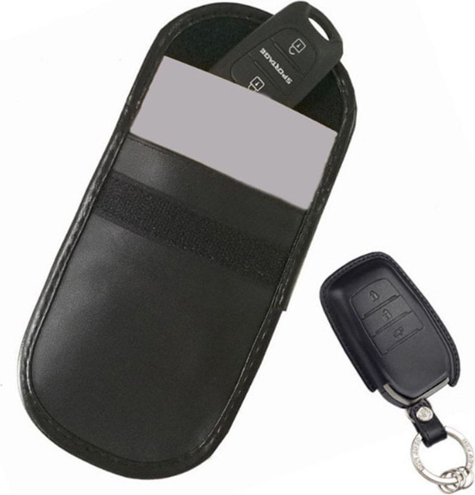 Daklos Pouzdro blokující signál na klíče od auta, telefon a karty, klíčenka - obrázek 1