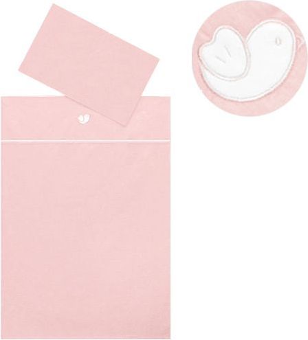 Babyrenka Babyrenka povlečení do postýlky dvoudílné, 40 x 60, 90x130 cm, Bird pink - obrázek 1