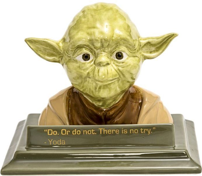 CurePink Keramická pokladnička Star Wars|Hvězdné Války: Yoda (14 x 13,5 x 15,5 cm) zelená - obrázek 1