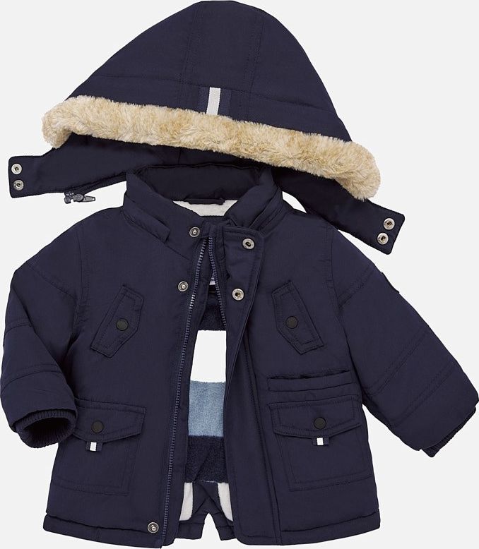 Mayoral chlapecká parka s oteplenou podšívkou 2450 navy Velikost: 18 / 86 - obrázek 4
