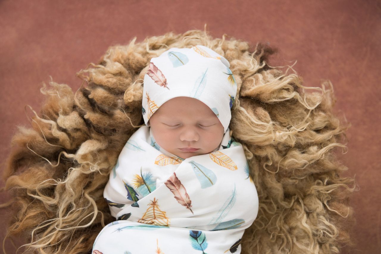 Snuggle Hunny Kids Bavlněná zavinovačka / šátek s čepičkou set Dreamweaver - obrázek 3