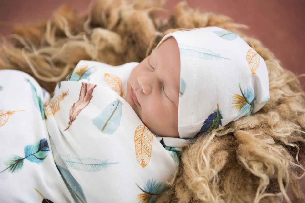 Snuggle Hunny Kids Bavlněná zavinovačka / šátek s čepičkou set Dreamweaver - obrázek 5