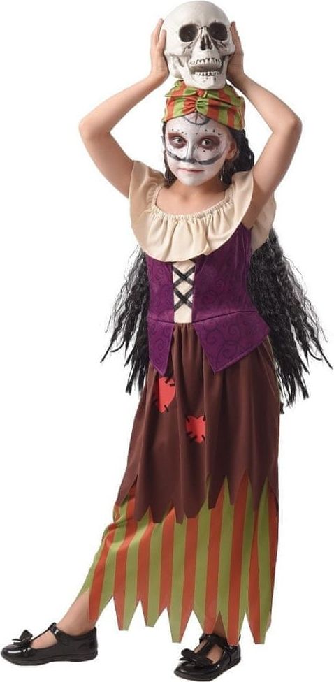 MaDe Šaty na karneval - voodoo čarodějka 110 - 122 - obrázek 1