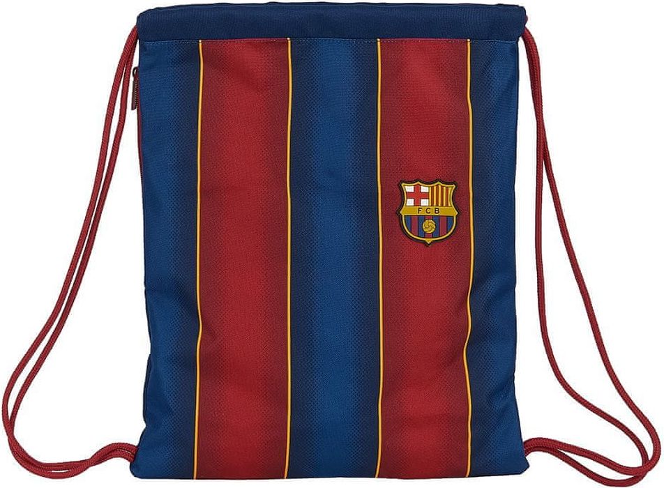 CurePink Batoh pytlík gym bag FC Barcelona: vzor 12029 (35 x 45 cm) modrý polyester - obrázek 1