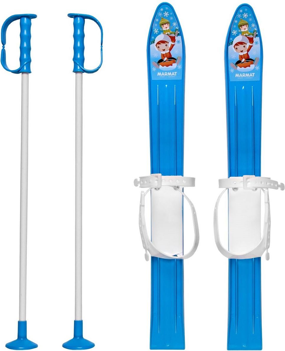 Baby Ski 60 cm - dětské plastové lyže - modré - obrázek 1