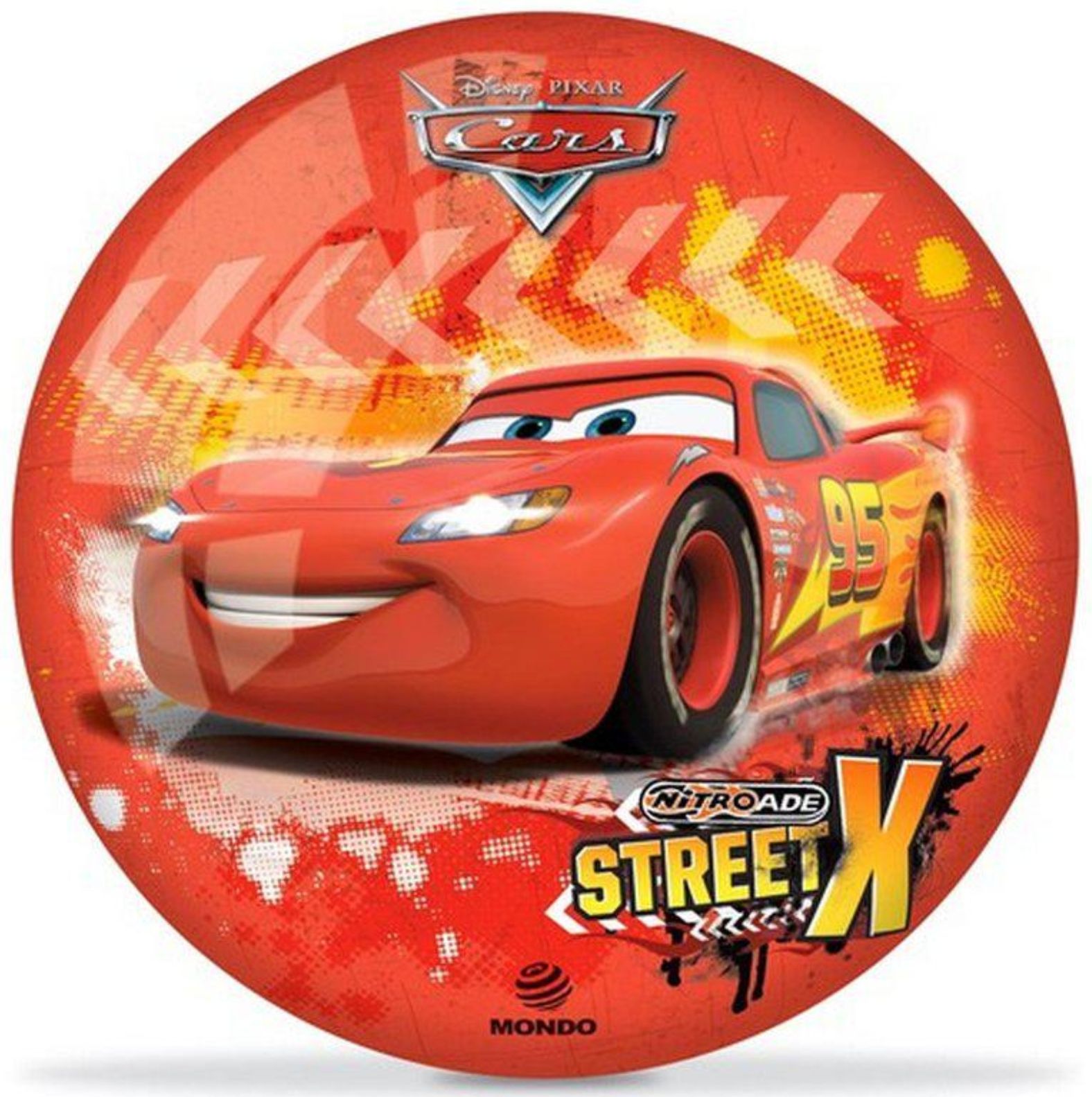 Míč dětský MONDO - Cars red 14cm - obrázek 2