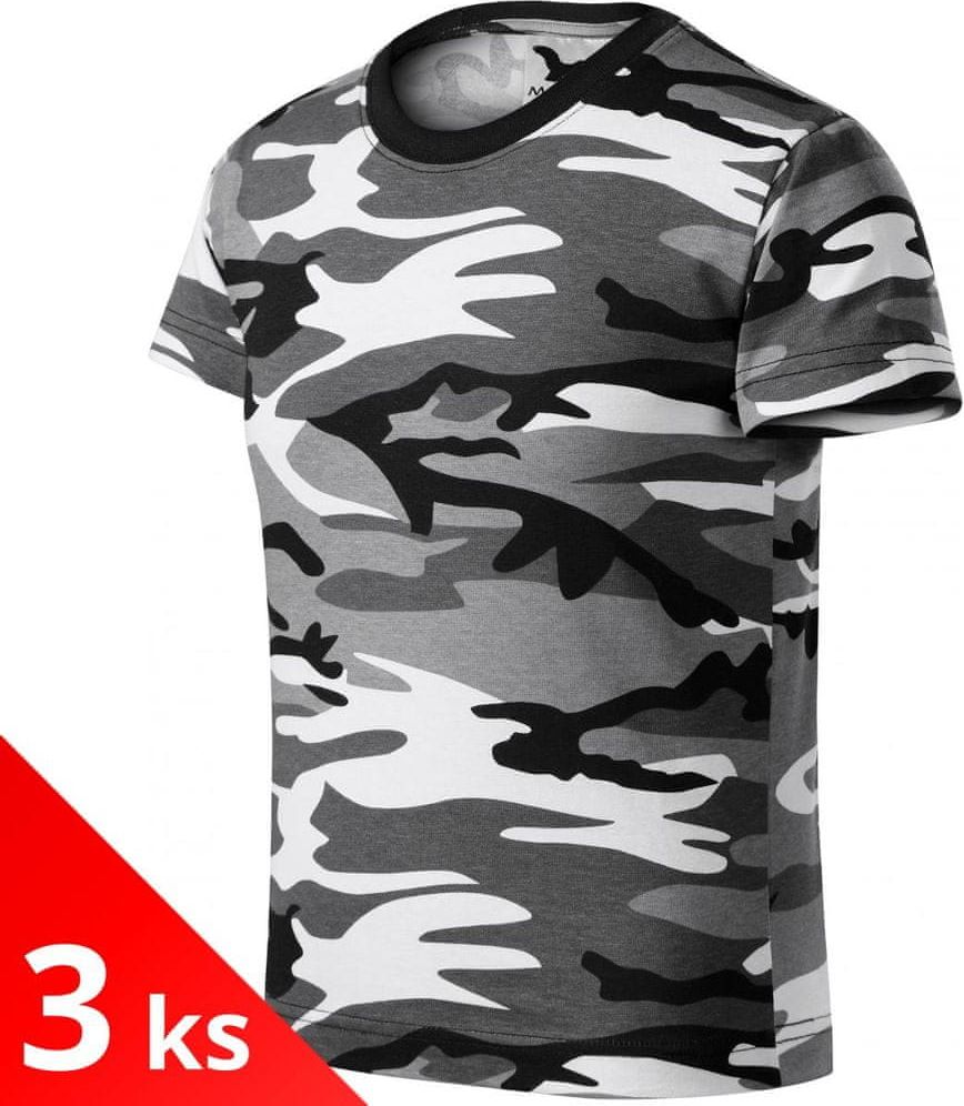 Malfini 3x Camouflage gray Dětské tričko maskáčové - obrázek 1