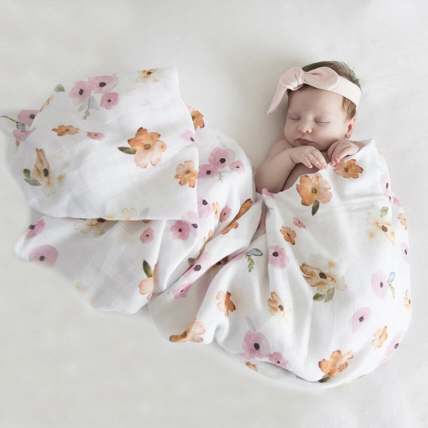 Snuggle Hunny Kids Organická mušelinová zavinovací plena Poppy - obrázek 1