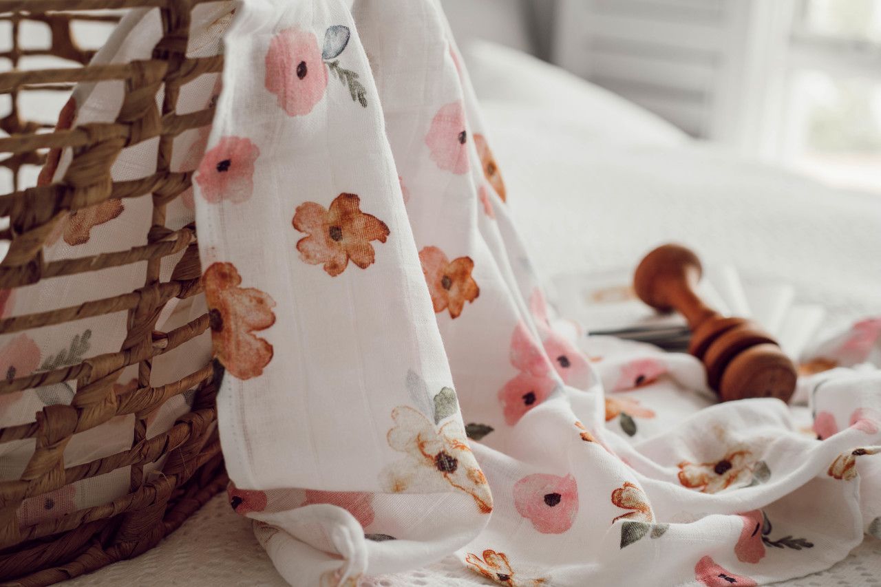 Snuggle Hunny Kids Organická mušelinová zavinovací plena Poppy - obrázek 4