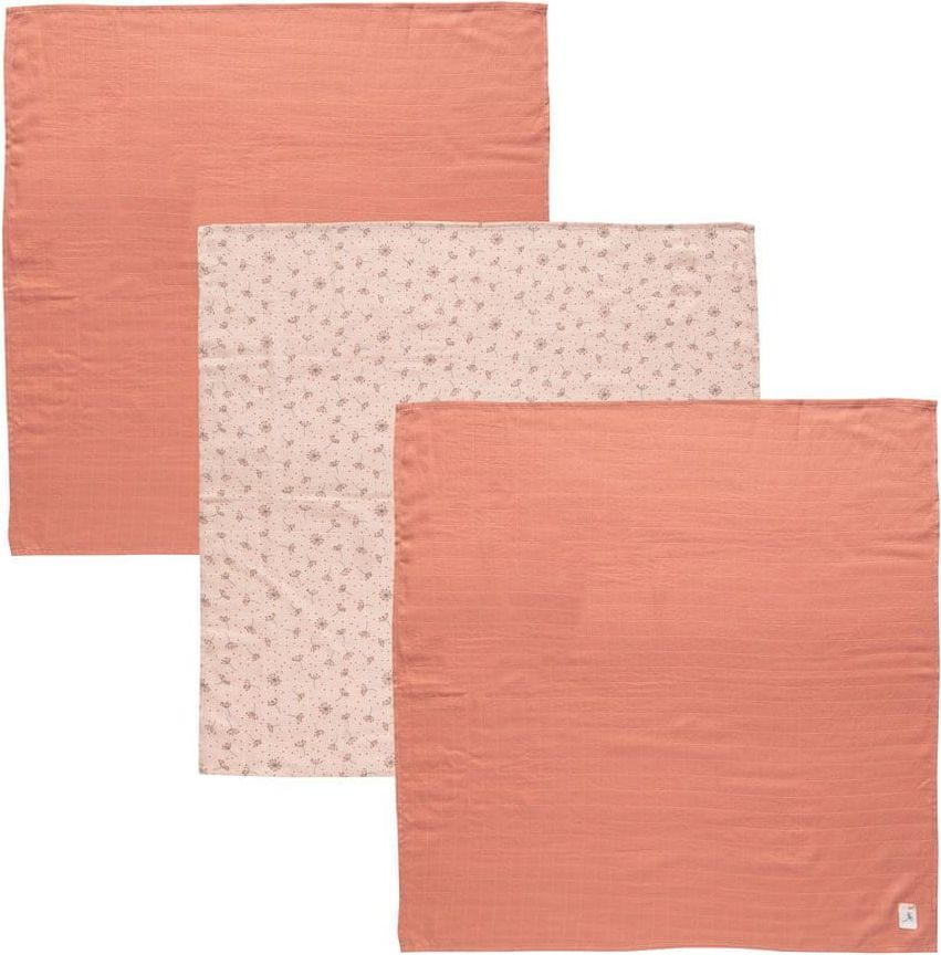 Bebe-jou Mušelínová plenka 70x70 cm set 3ks Fabulous Wish Pink - obrázek 1