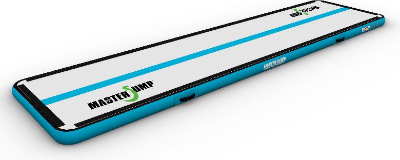 Airtrack MASTERJUMP nafukovací žíněnka 400 x 100 x 10 cm - šedá - modrozelená - obrázek 1