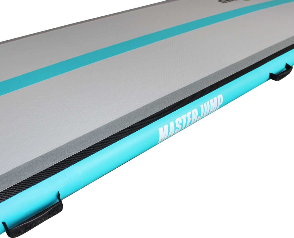 Airtrack MASTERJUMP nafukovací žíněnka 400 x 100 x 10 cm - šedá - modrozelená - obrázek 3
