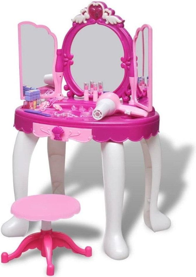 iMex Toys Hrací set Dětský kosmetický stolek s fénem 008-19 - obrázek 1