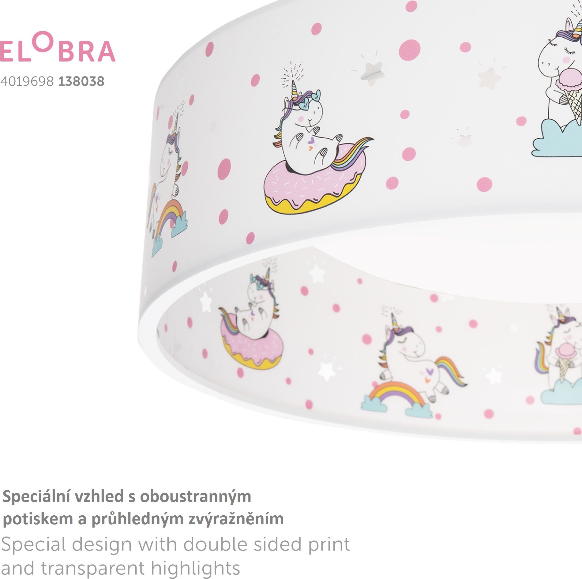 Elobra Einhorn Babsy Starlight dětské stropní svítidlo - obrázek 3