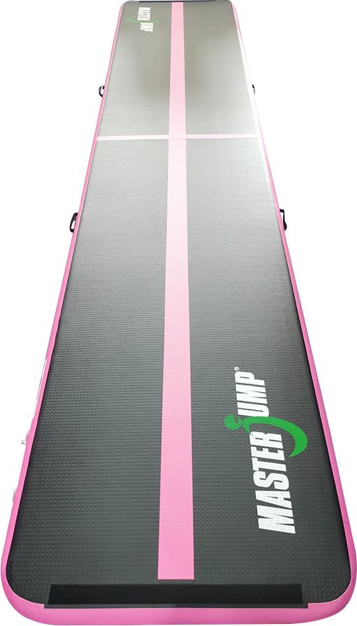Airtrack MASTERJUMP nafukovací žíněnka 500 x 100 x 10 cm - černá - růžová - obrázek 2