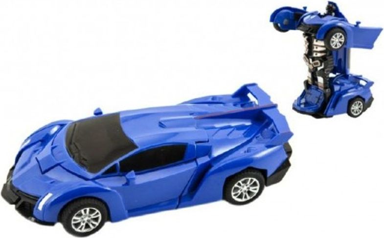 Teddies Transformer auto/robot plast 14cm na setrvačník 4 barvy 8ks v boxu - obrázek 1