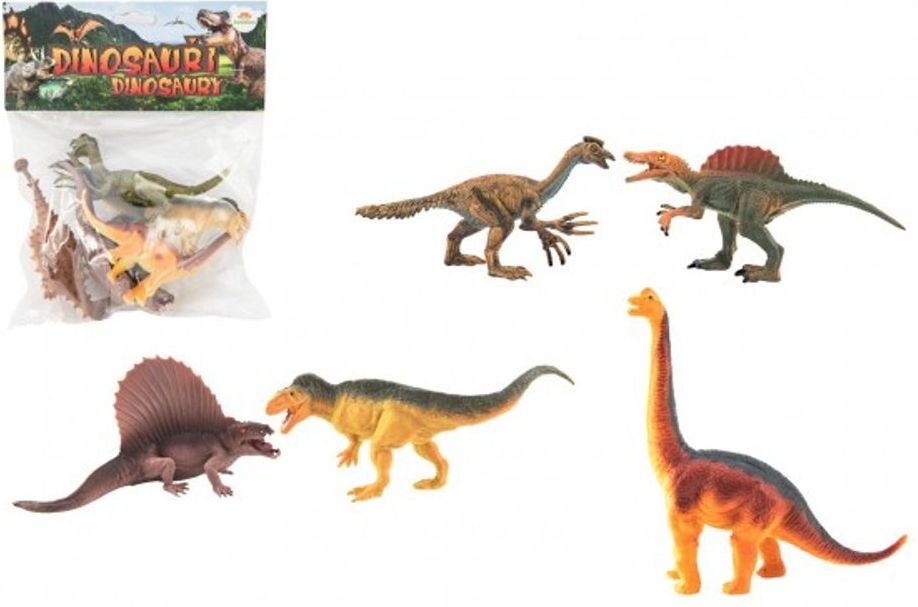 Teddies Dinosaurus plast 16-18cm 5ks v sáčku - obrázek 1