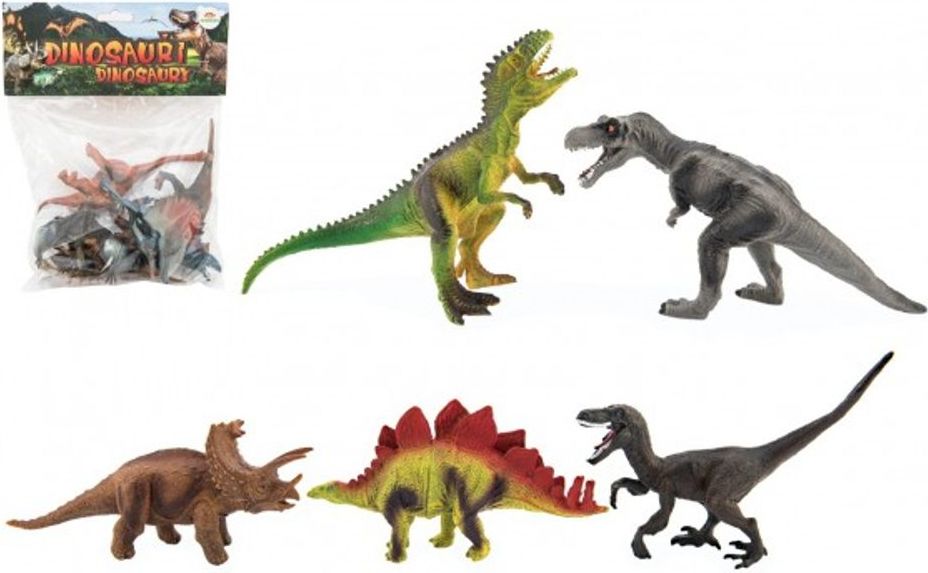 Teddies Dinosaurus plast 15-18cm 5ks v sáčku - obrázek 1