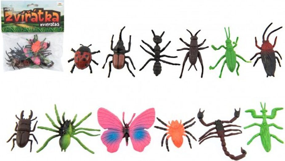Teddies Hmyz/zvířátko mini plast 4-8cm 12 ks v sáčku - obrázek 1