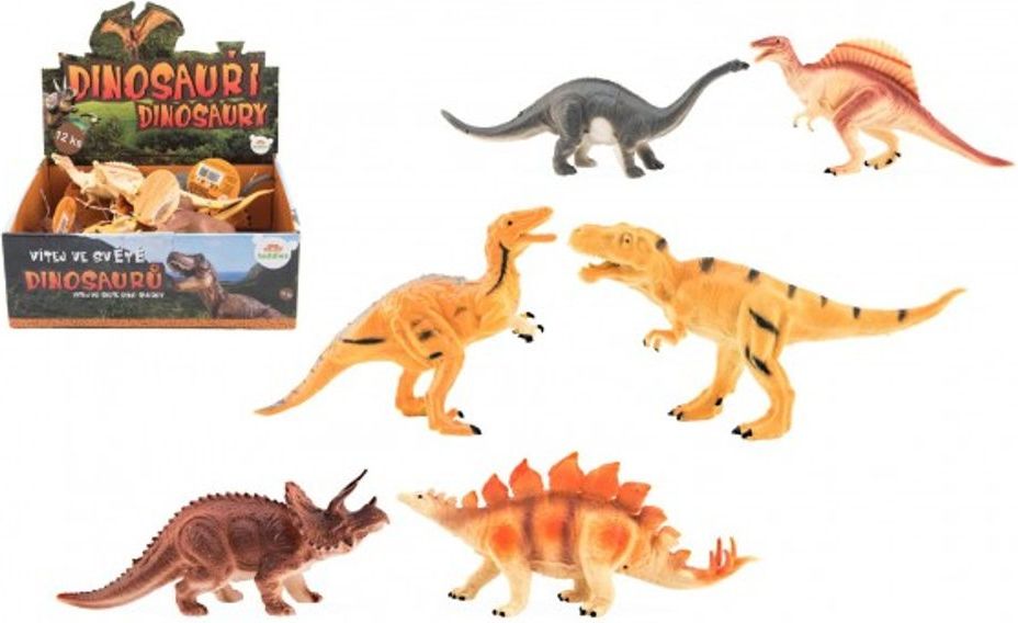Teddies Dinosauři plast 16-18cm mix druhů 12ks v boxu - obrázek 1