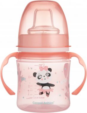 Canpol Babies Nevylévací hrníček 120 ml, EasyStart - Panda - růžový - obrázek 1