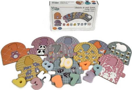 Adam Toys Naučné dřevěnné puzzle - počítání