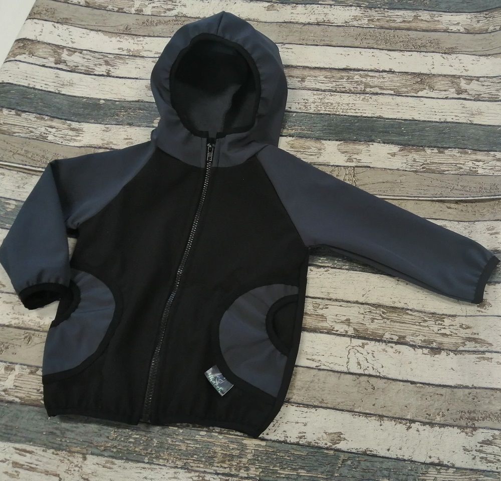 Softshellová bunda Yháček, zimní, černá/antracit Velikost: 92 - obrázek 1