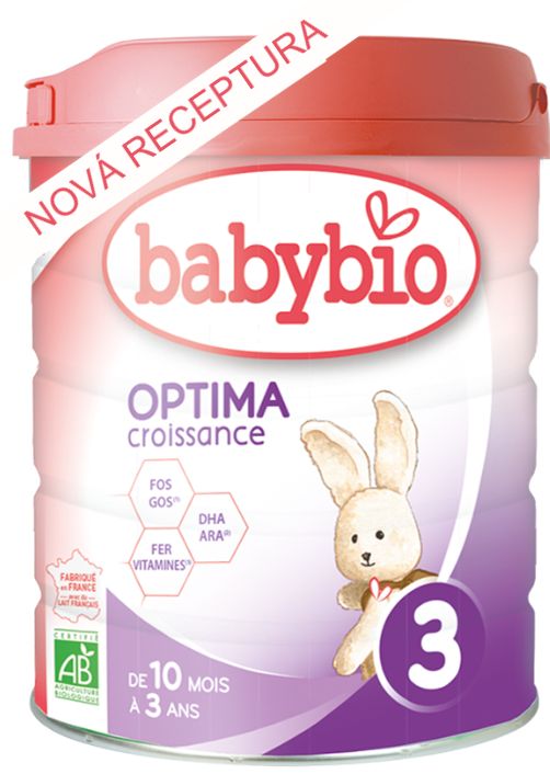 6x Kojenecké Bio mléko Babybio Optima 3 Croissance 800 g - obrázek 1