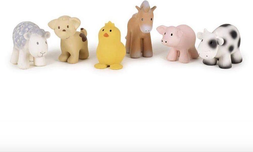 Chrastítko a kousátko z přírodního kaučuku Tikiri Farm - obrázek 1