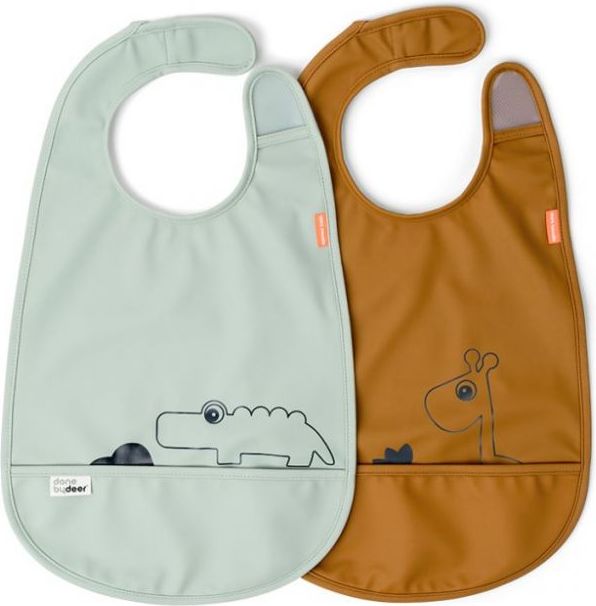 Set 2 ks bryndáčků Done by Deer Deer Friends Mustard/Green 2020 - obrázek 1