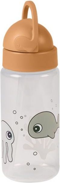 Láhev s brčkem Done by Deer Sea Friends Mustard 2020 - obrázek 1