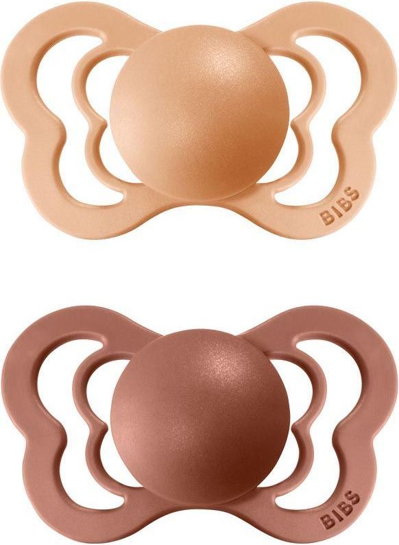 Šidítko Ortodontické Kaučuk 2 ks Bibs Couture Peach / Woodchuck 6-18 měsíců - obrázek 1