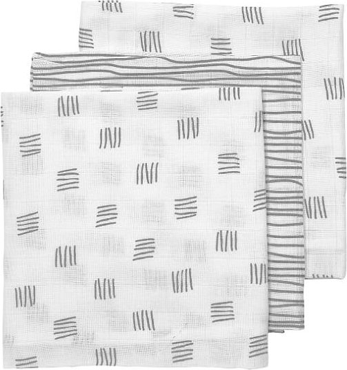 Žínky 30x30 cm 3-balení Meyco Block Stripe Grey - obrázek 1