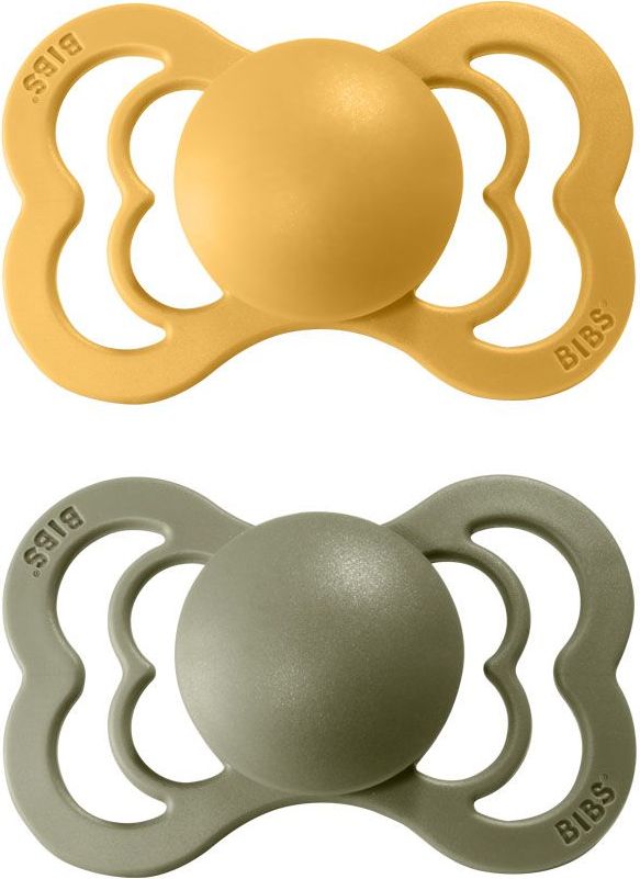 Šidítko kulaté Kaučuk 2 ks Bibs Supreme Latex Honey Bee / Olive - obrázek 1